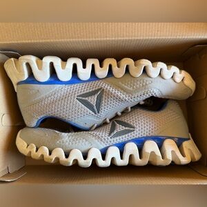 REEBOK Men's Zig Pulse Running Athletic Shoes Gray & Blue Size 8